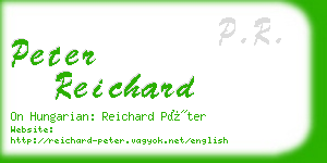 peter reichard business card